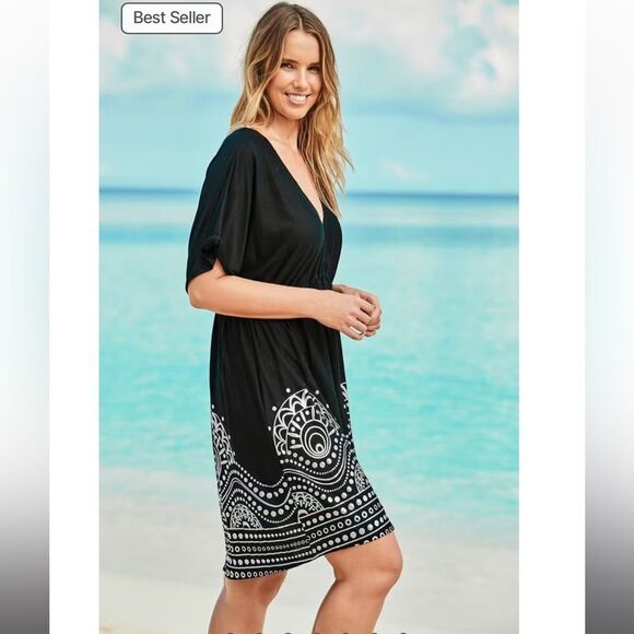 NWT Swimsuits for All KATE V-NECK COVER UP DRESS size 10/12 - Picture 2 of 13